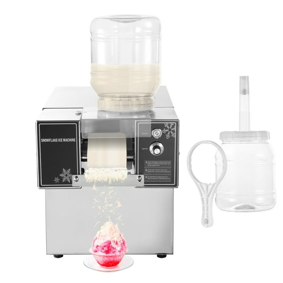 ZHAO Shaved Ice Machine Commercial Multifunctional Stainless Steel Snow Ice Machine Speed Adjustable for Milktea Shops Kitchen Food Truck Cafe Restaurant Parties valuable