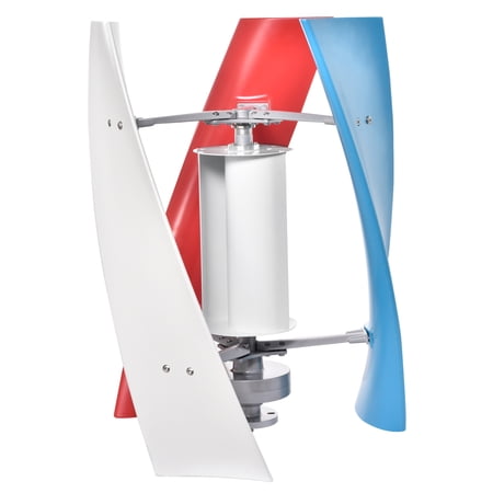 Ponguvn Vertical Axis Wind Turbine Vertical Wind Mill Turbine Generator Kit Safe Small 3 Leaves Household Windmill for Home Farm RVs Boats Terraces Cabins like-minded