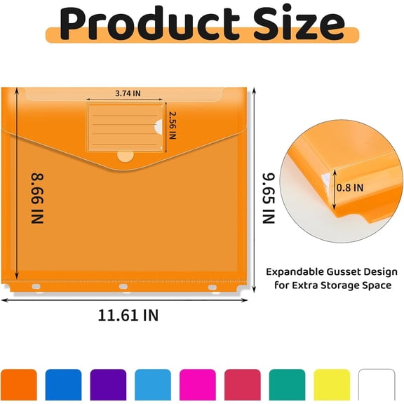 ZHAOFU 36 Pack Expandable Binder Pocket Folders, 100-Sheet High Capacity
