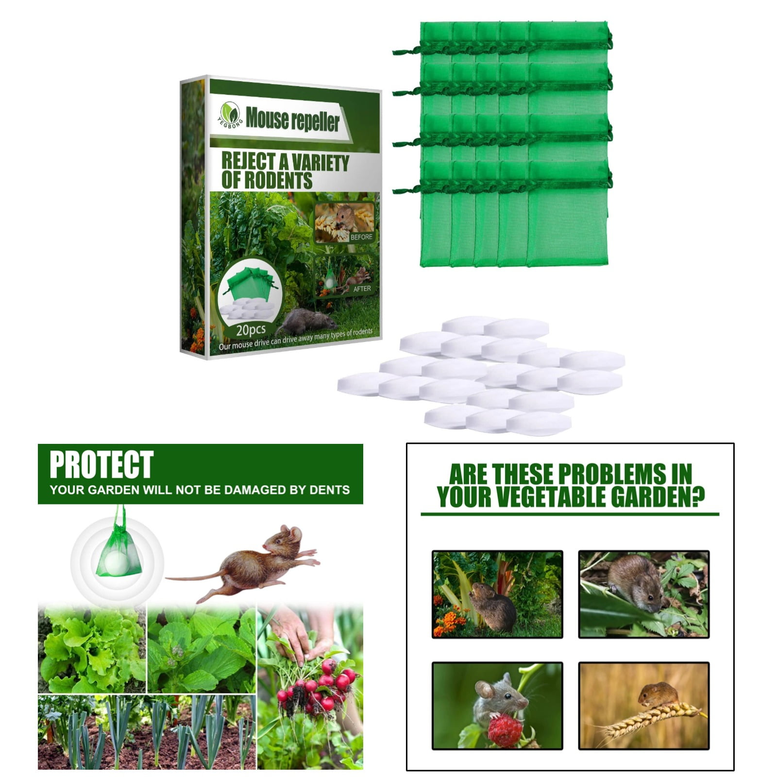 ZHAOJ005 Rat Repellent Tablet Rodent Repellent Peppermint Oil to Repels