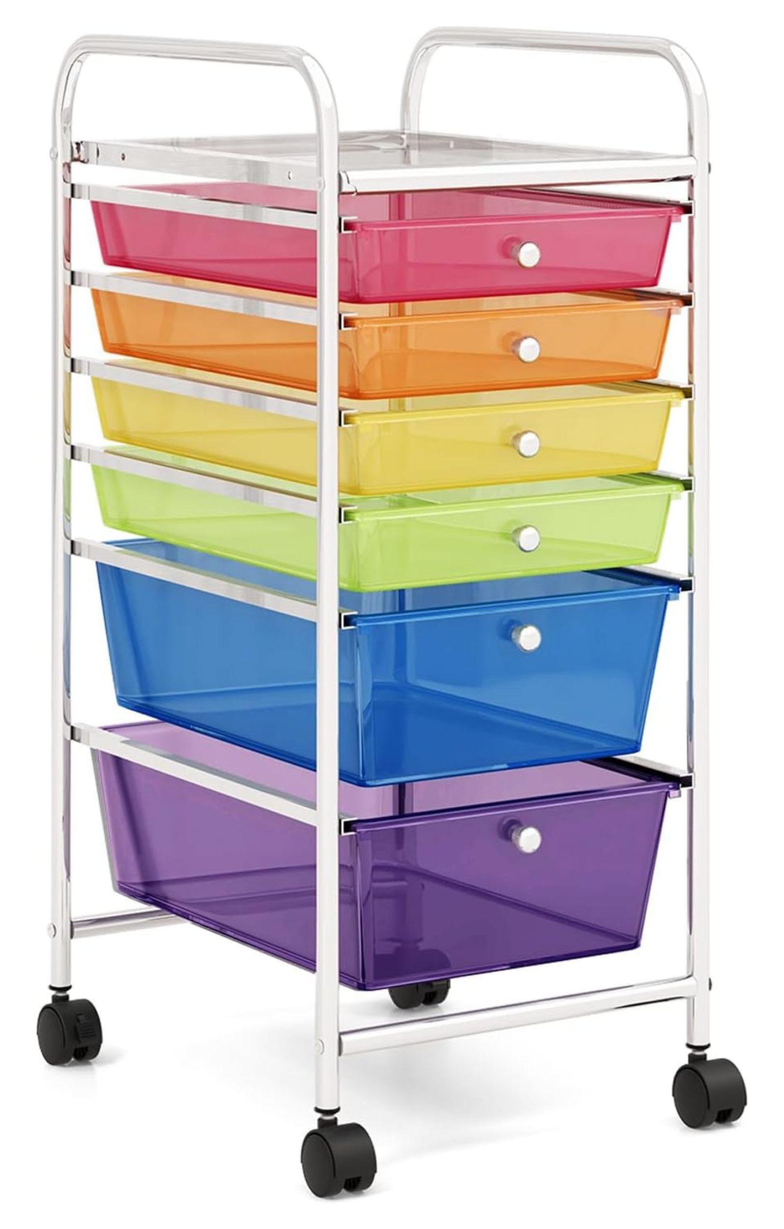 ZHAOTONG 6 Drawer Rolling Storage Cart, Craft Cart with Wheels and