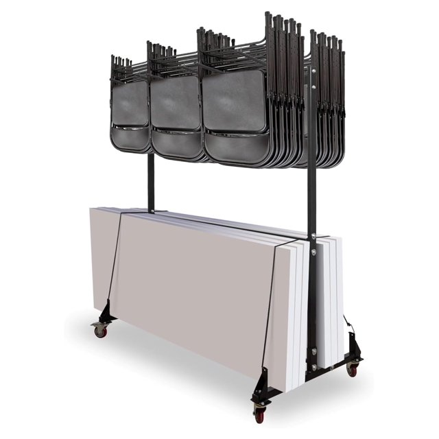 ZHAOTONG Combo Cart for Chairs & Tables Foldable Seat & Table Wheeled