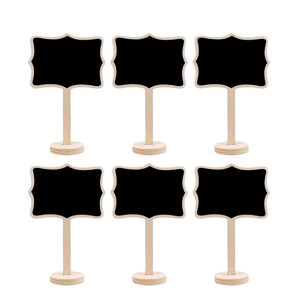 ZHAOYIQ 10 Pcs Wooden Small Blackboard Floral Message Board Table