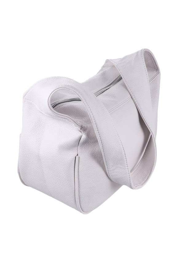 1PC Women All-Match Handbag Large Capacity Shopping Bag Simple Shoulder Bag Tote Bag for Travel Shopping Outdoor (White)