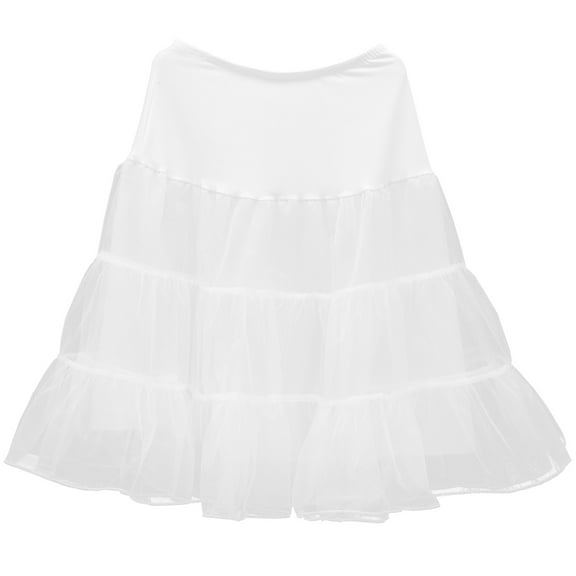 UPOUART White Tutu Skirt Petticoat Voile 1Pack 22x22x6in
