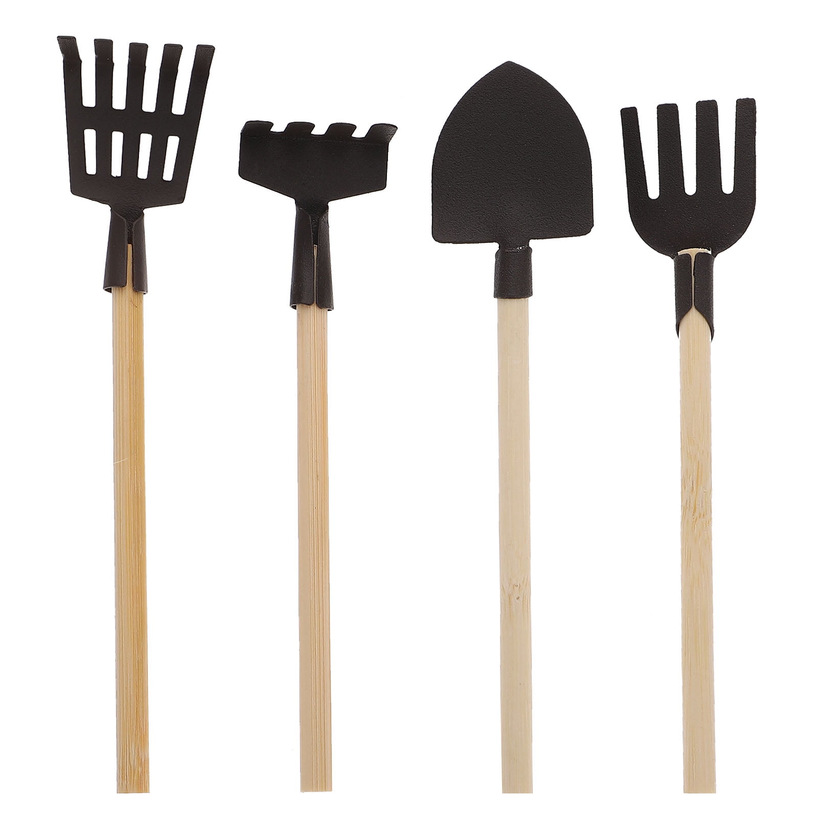 ZHAOYIQ mini rake 4pcs Mini Rakes Shovel Pitch Fork Toys Mini House Gardening Tools Kids Toys