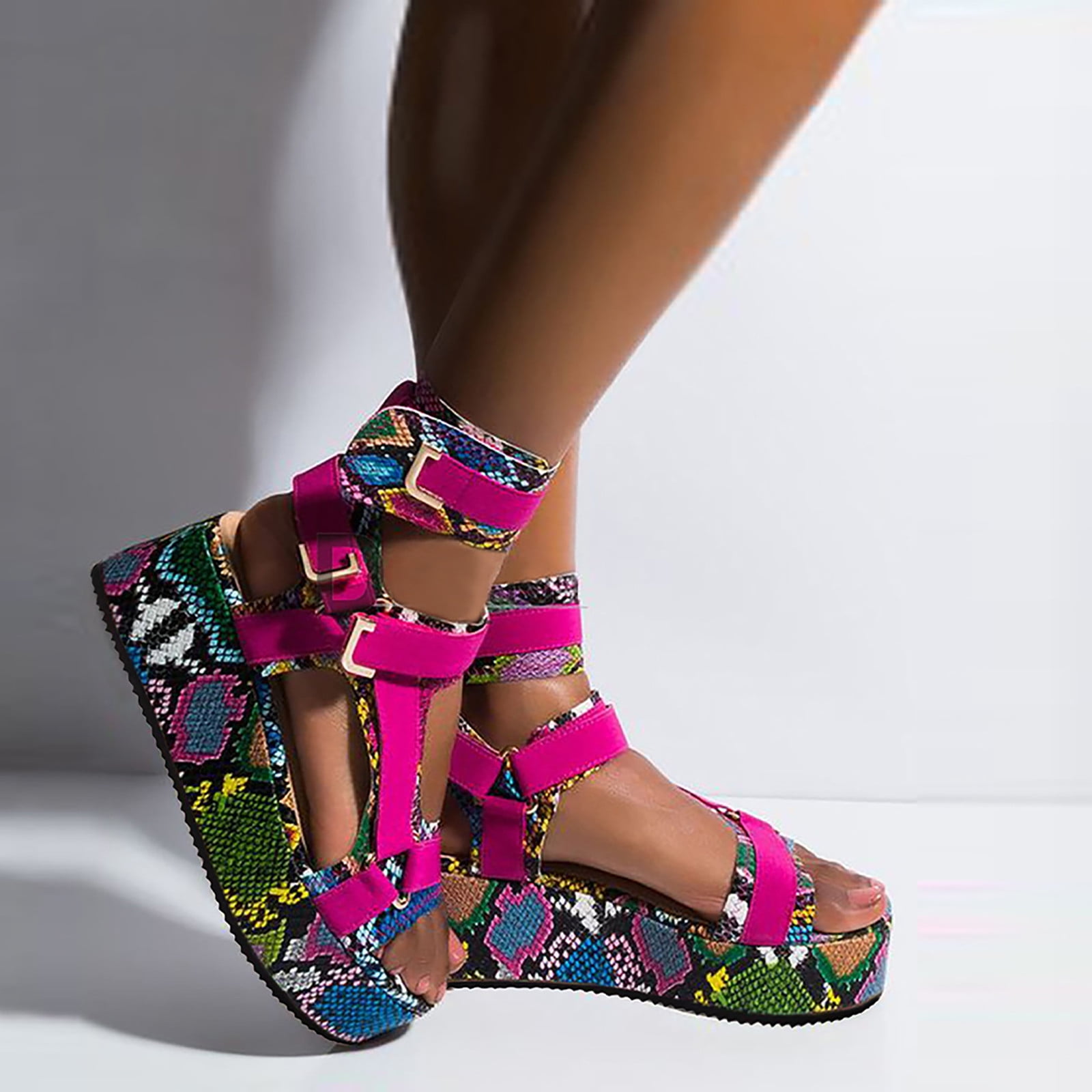 ZHELIYO Women's sandals Platform Sandals For Womens Open Toe Ankel