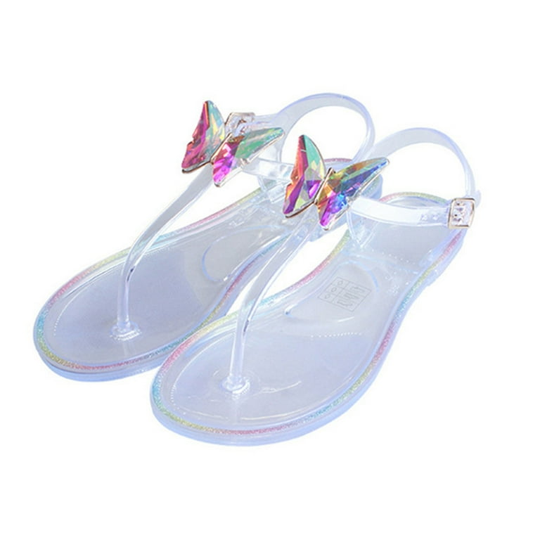 Clear buckle sandal flats hotsell