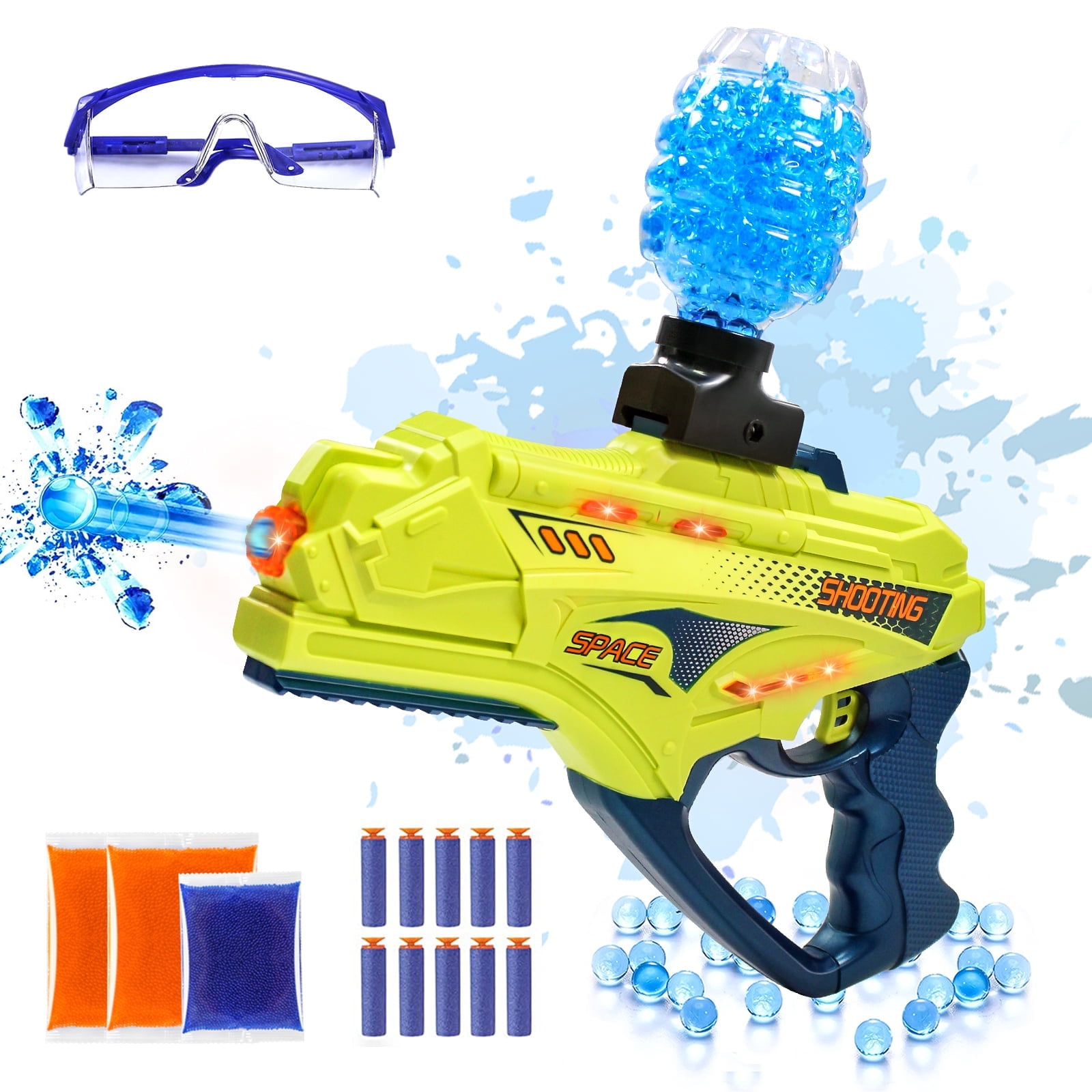 ZHENDUO Gel Ball Blaster Electric Soft Dart Toy Foam Blaster 2 in 1