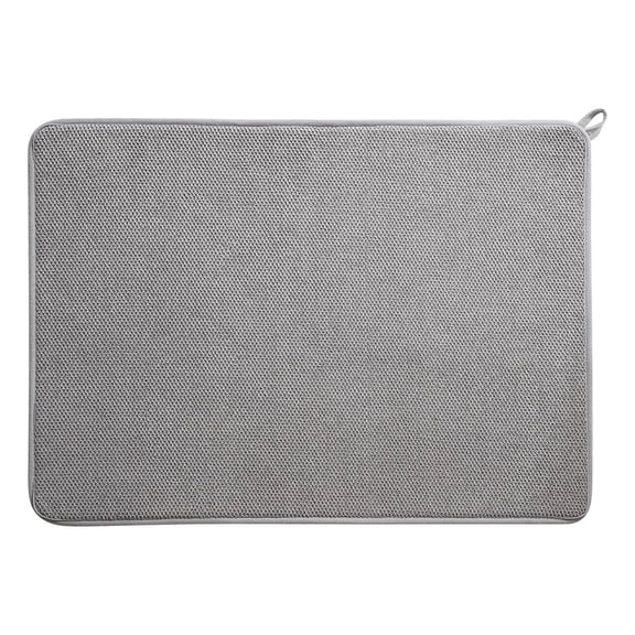 ZHENFA 2026 New Dish Drying Mat 20 X 15 Inch Absorbent Microfiber Dishes Drainer Mats Large Size Dish Drying for Kitchen Counter Coffee Rack Countertops Pinstripe