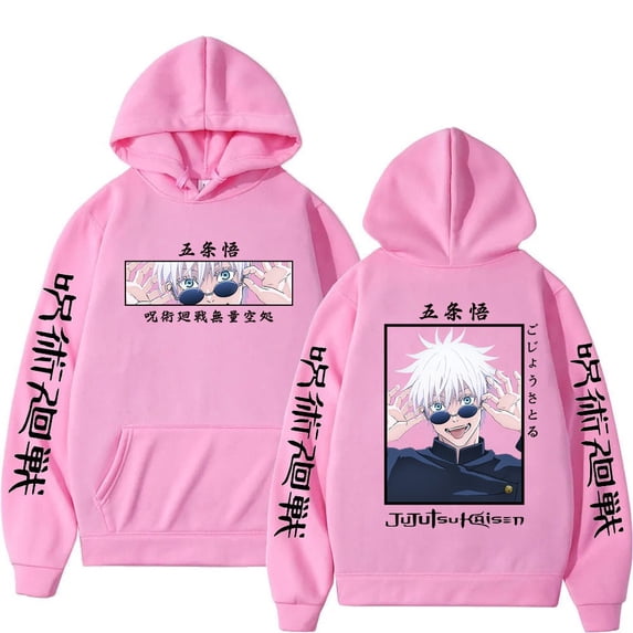 ZHENGLM Anime Satoru Hoodie Gojo Sweatshirts Men Women Oversized Harajuku Streetwear Long Sleeve Pullovers