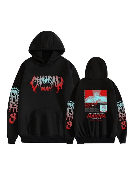 Chainsaw Man Graphic Hoodie for Men Women Pullover Hooded Sweatshirt Long Sleeve Casual Streetwear