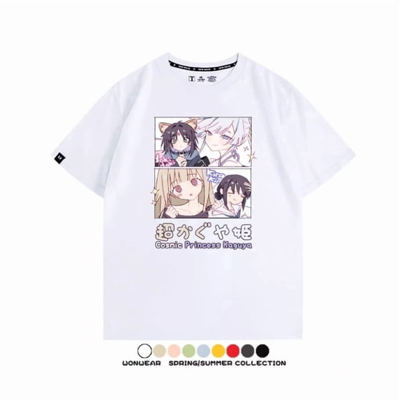 ZHENGLM Cosmic Princess Kaguya! Shirt Short Sleeve Tee Summer Casual T-Shirts Anime Cloth