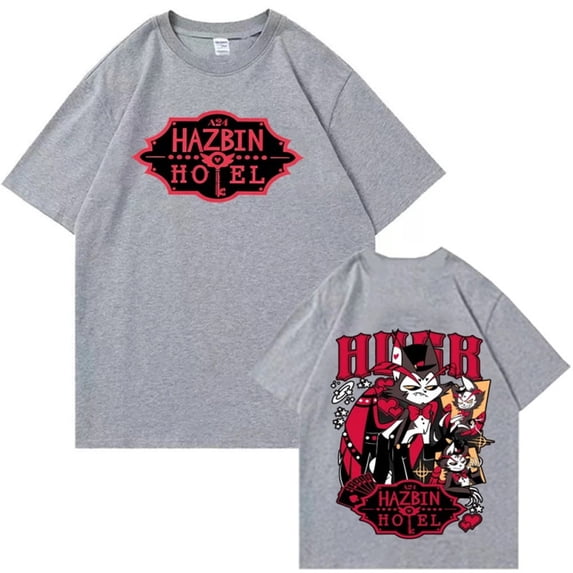 ZHENGLM Hazbin Hotel Husk Graphic T-Shirt Unisex Oversized Short Sleeve Tee