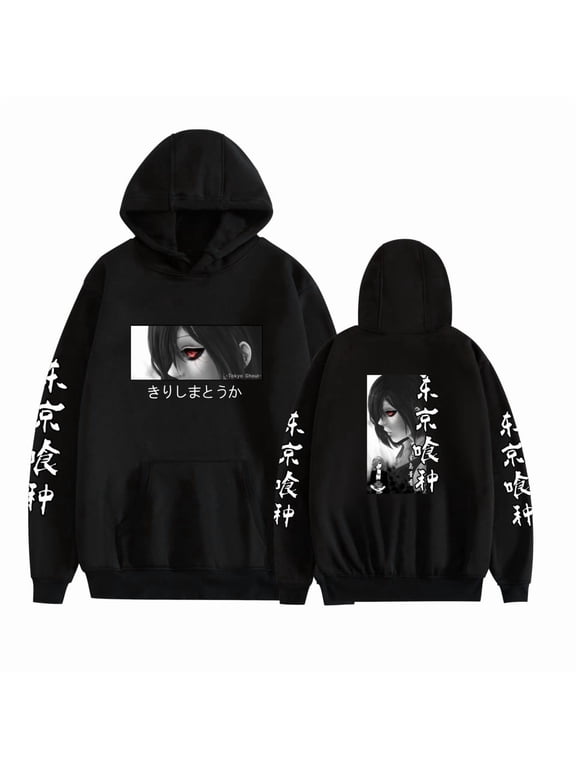 Tokyo Ghoul Hoodie Anime 3D Print Mens Pullover Black White Hooded Sweatshirt For Unisex