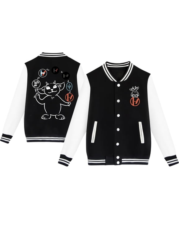 Twenty One Pilots Baseball Jacket Long Sleeve Sweatshirt Baseball Jacket Unisex