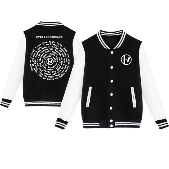 ZHENGLM Twenty One Pilots Baseball Jacket Long Sleeve Sweatshirt Baseball Jacket Unisex