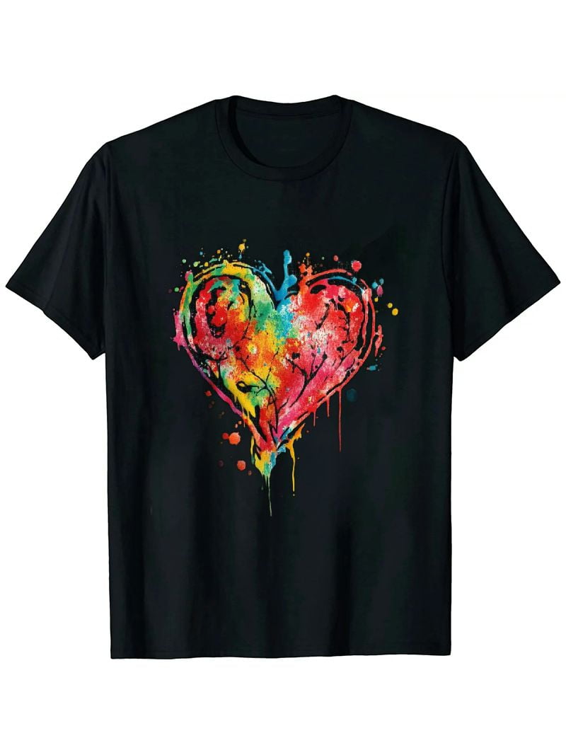 ZHENGUZHE Beautiful Watercolour Heart Organ Human Body Anatomy TShirt