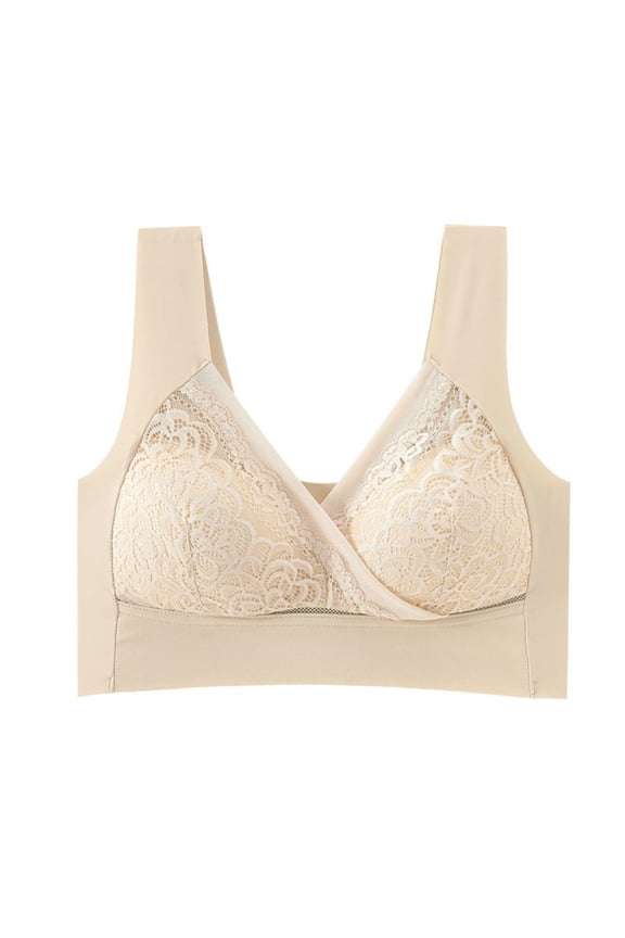 2024 New Rosy Lift Bra Plus Size Comfort Extra Elastic Wireless Support Lace Bra for Women Wireless Bras for Women