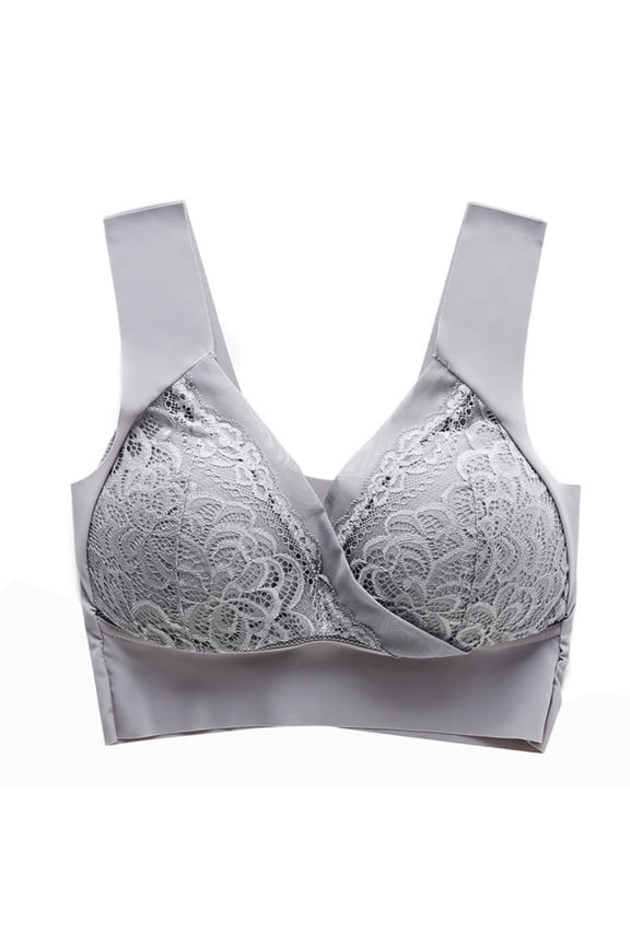 2024 New Rosy Lift Bra Plus Size Comfort Extra Elastic Wireless Support Lace Bra for Women Wireless Bras for Women