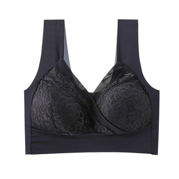ZHENHONG 2024 New Rosy Lift Bra Plus Size Comfort Extra Elastic Wireless Support Lace Bra for Women Wireless Bras for Women