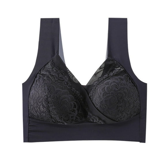 ZHENHONG 2024 New Rosy Lift Bra Plus Size Comfort Extra Elastic Wireless Support Lace Bra for Women Wireless Bras for Women
