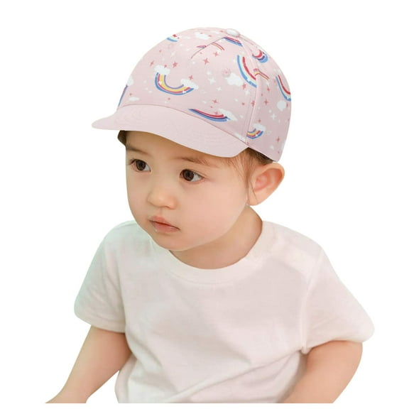 ZHENHONG Baseball Caps for Girls Baby Sunhat Adjustable Trucker Flat Eaves Beret Baseball Cap Toddler Summer Hats Dad Hats