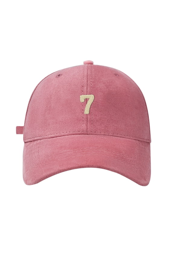 Baseball Caps for Women Spring/Summer Big Head Soft Top 7 Digital Solid Duck Tongue Hat Baseball Hat Dad Hats