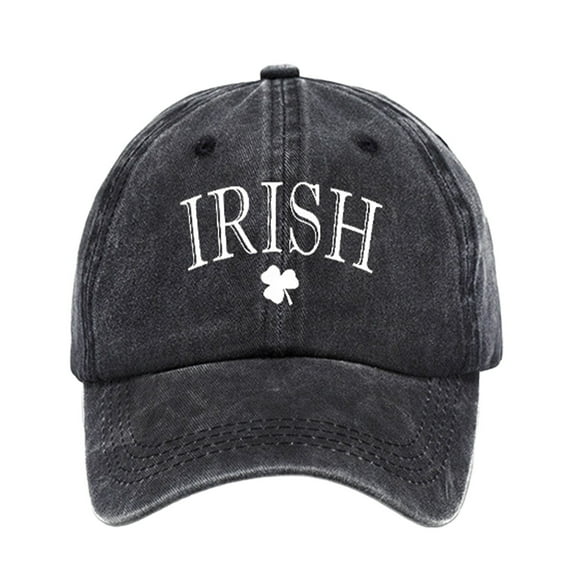 ZHENHONG Baseball Caps for Women Washed Cotton St. Pat Print Old Vintage Daddy Baseball Cap Dad Hats