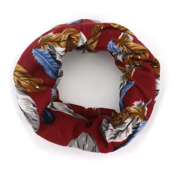 ZHENHONG Beanie for Women Women Feather Print Scarf Beanie Cap Casaul Outdoor Convertible Windproof Hats Skull Caps