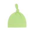 thumbnail image 1 of ZHENHONG Beanies for Girls Soft Warm Knotted Hat Organic Newborn Hats 0-6 Month Old Casual Solid Color Headwear Green, 1 of 2