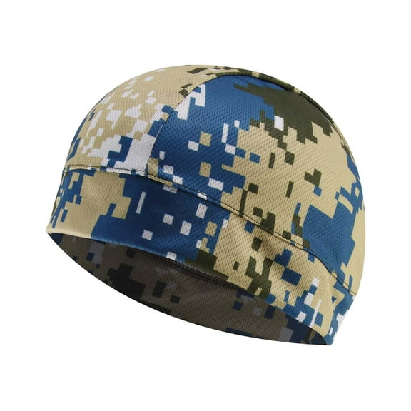 ZHENHONG Beanies for Women and Men Small Soft Summer Windproof Sunscreen Sport Hat Casual Color Block Headwear Blue