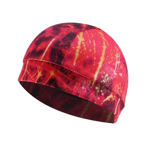 ZHENHONG Beanies for Women and Men Small Soft Summer Windproof Sunscreen Sport Hat Casual Color Block Headwear Red