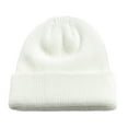 thumbnail image 1 of ZHENHONG Beanies for Women and Men Soft Warm Knitted Hats Cute Chunky Hats Casual Solid Color Headwear White, 1 of 4
