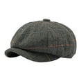 thumbnail image 1 of ZHENHONG Beret Hats for Boys Hat Men's English Vintage Newspaper Kids' Hat Classic Plaid Driver Hat Artist Hats, 1 of 1