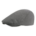 thumbnail image 1 of ZHENHONG Beret Hats for Men Men Cotton Newsboy Hat Soft Fit Cabbie Hat Casual Solid Color Headwear Grey, 1 of 4