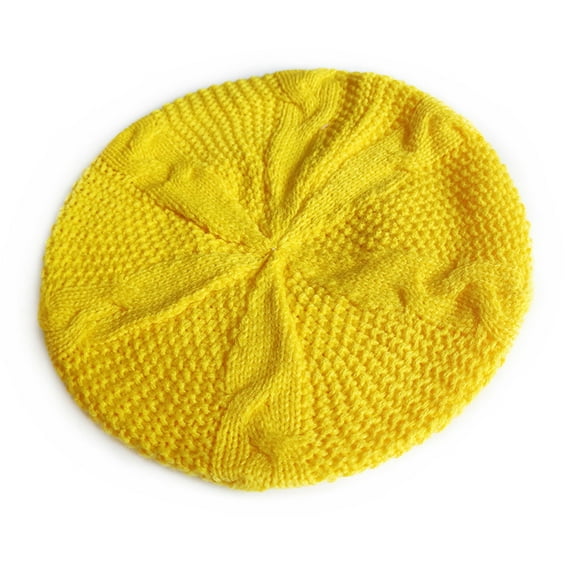 ZHENHONG Beret Hats for Women Women Lady Knitted Wool Beret Braided Baggy Beanie Crochet Hat Winter Ski Knitted Cap