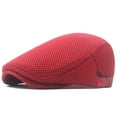 thumbnail image 1 of ZHENHONG Beret Hats for Women and Men Breathable Summer Sun Hat Flat Newsboy Hat Casual Solid Color Headwear Red, 1 of 3