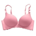 thumbnail image 1 of ZHENHONG Bras for Girls Traceless Macaron Underwear Smooth No Underwire Gathered Upper Bracket Adjustable Bra Pink 38, 1 of 4