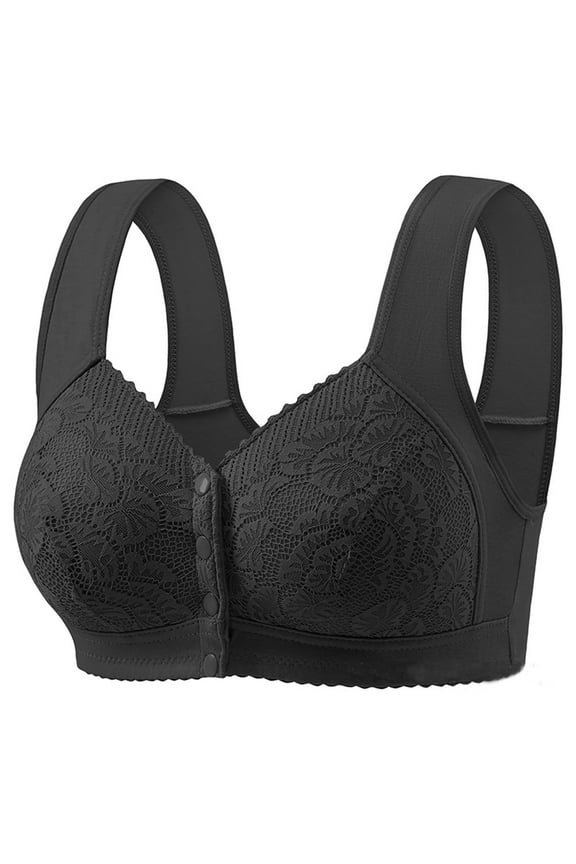 Bras for Older Women 2025 Front Closure Bra Cotton Bra Full Coverage Comfortable Bra No Underwire Plus Size Bra Wireless Bras for Women