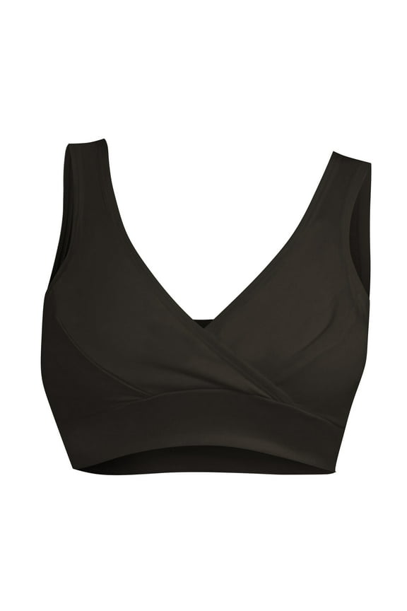 Bras for Women Solid Front Wraps Breathable Wire Sleep Nursing Bra Breastfeeding Tank Maternity Bras Black M