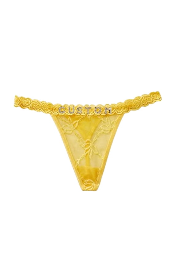 Briefs for Women Personalized Thong with Hand Sewn Names On It Custom Name Underwear Sets for & Couples