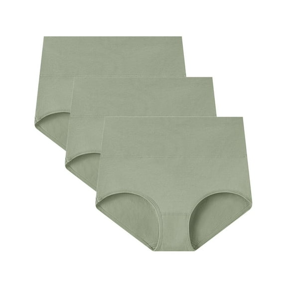 ZHENHONG Briefs for Women Regular & Plus Size XS 5XL Cotton Underwear High Waisted Briefs 3 Pack