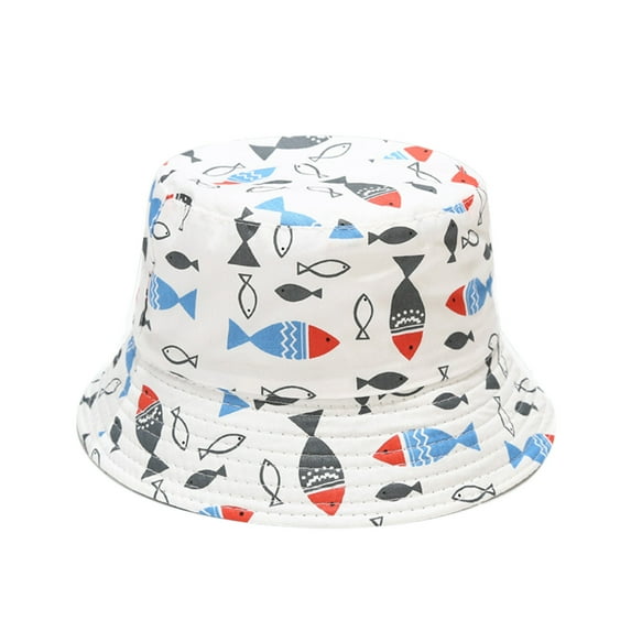 ZHENHONG Bucket Hats for Girls 1-4Y Baby Sun Hat Anti-UV Cartoons Pattern Summer Boys Girls Kids Children Sun Hats