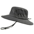 thumbnail image 1 of ZHENHONG Bucket Hats for Men Men Mountaineering Fishing Solid Color Hood Rope Outdoor Shade Foldable Casual Breathable Bucket Hat Sun Hats, 1 of 1