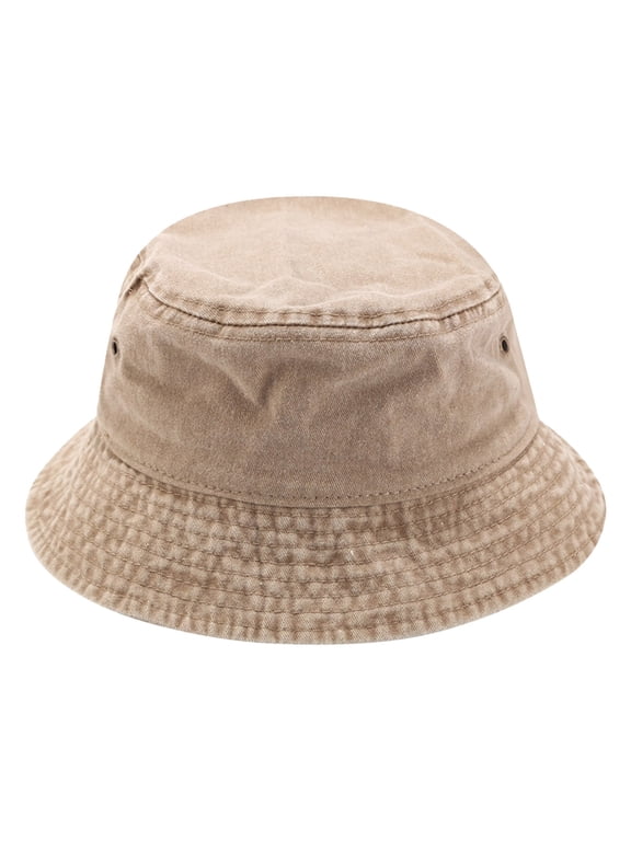Bucket Hats for Women Floppy Beach Sun Hats Outdoor Fashionable Boho Hats Casual Solid Color Headwear Khaki