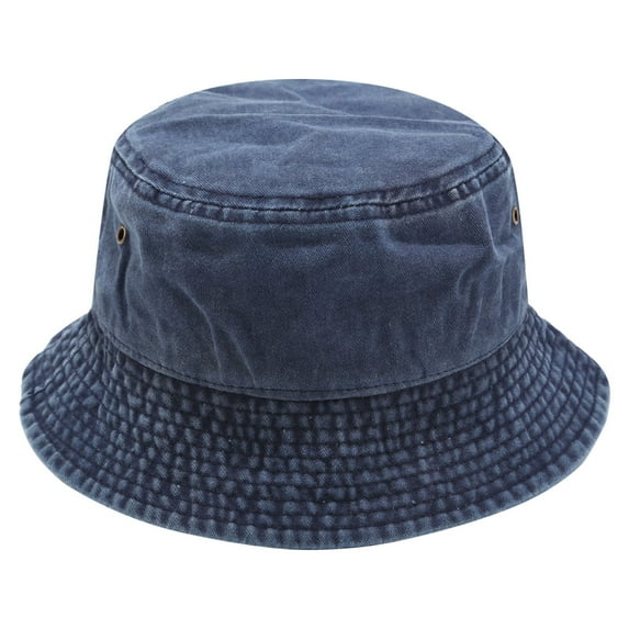 ZHENHONG Bucket Hats for Women Floppy Beach Sun Hats Outdoor Fashionable Boho Hats Casual Solid Color Headwear Navy
