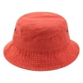 thumbnail image 1 of ZHENHONG Bucket Hats for Women Floppy Beach Sun Hats Outdoor Fashionable Boho Hats Casual Solid Color Headwear Orange, 1 of 3