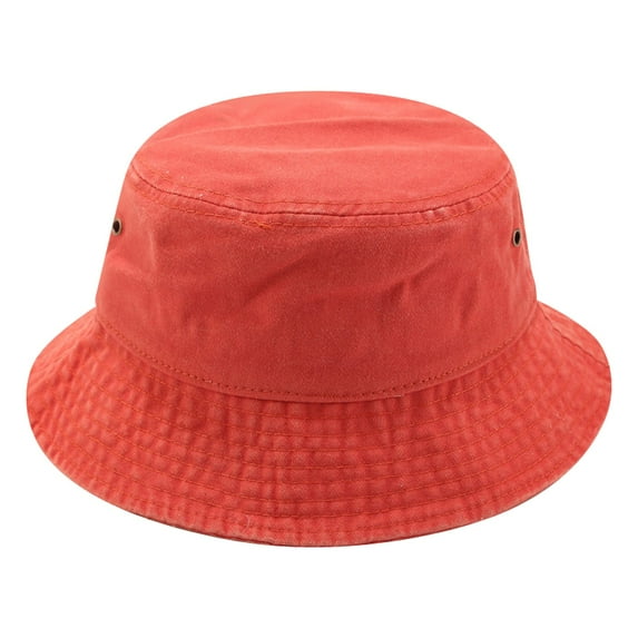 ZHENHONG Bucket Hats for Women Floppy Beach Sun Hats Outdoor Fashionable Boho Hats Casual Solid Color Headwear Orange