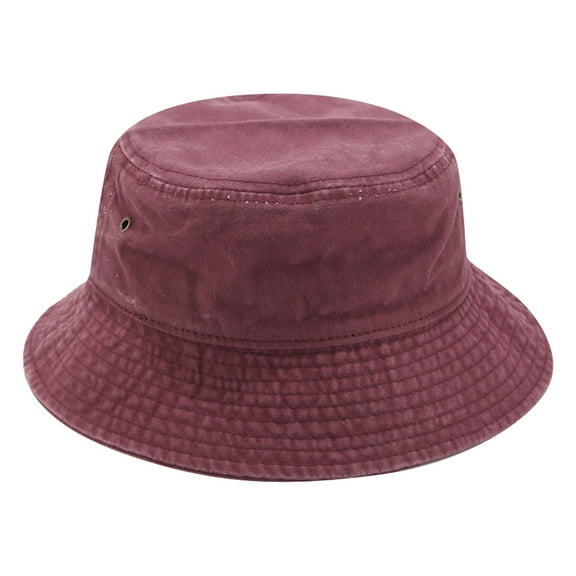 ZHENHONG Bucket Hats for Women Floppy Beach Sun Hats Outdoor Fashionable Boho Hats Casual Solid Color Headwear Red